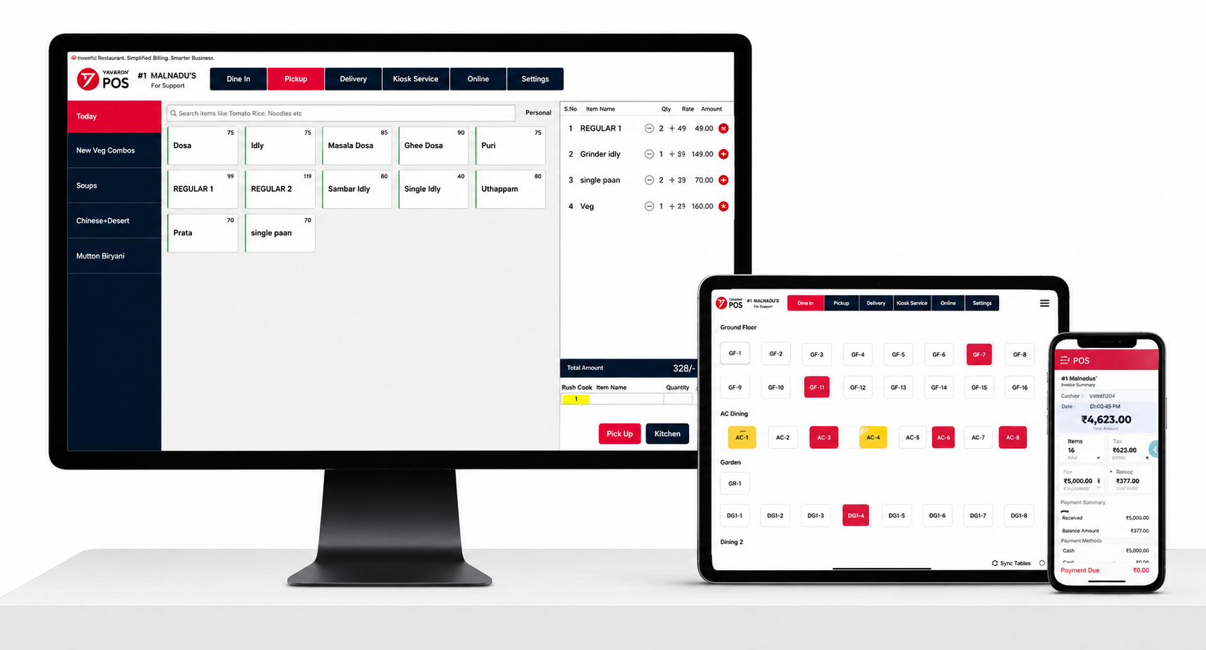 YavaronPOS Dashboard & Application Showcase